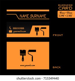 business card for painter worker