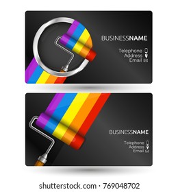 Business Card For Painting Concept