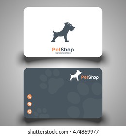 Business Card. Pet Shop. Vector
