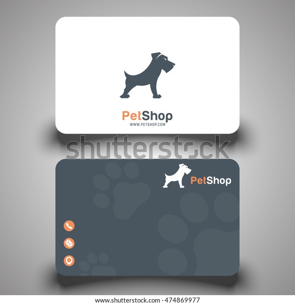 Business Card Pet Shop Vector Stock Vector Royalty Free