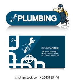 Business Card For Plumber Vector Design