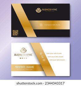 A business card. Premium double-sided business card design. Corporate and individual corporate identity template