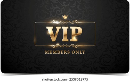 Business card. Premium luxury VIP card design template. Vector.