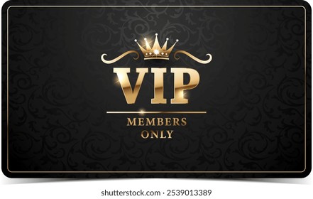 Business card. Premium luxury VIP card design template. Vector.