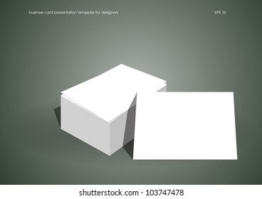 Business card presentation template for designers