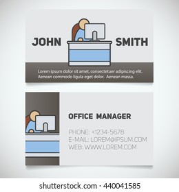 business card print template with office manager logo easy edit programmer system administrator - Business Card Manager business card print template with office manager logo easy edit programmer system administrator - Business Card Manager