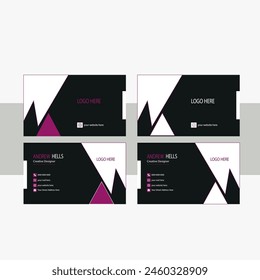Tarjeta de visita de impresión de Plantilla de Ilustración vectorial de diseño moderno Vector colorido elegante tarjeta de visita
