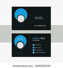 Tarjeta de visita de impresión de Plantilla de Ilustración vectorial de diseño moderno Vector colorido elegante tarjeta de visita
