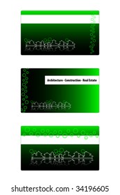 Business card for real estate, architecture, construction business - Labels useful