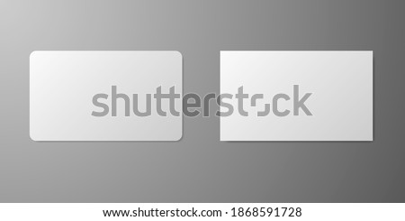 Business card realistic mockup. Blank realistic card template. Realistic business credit mockup. Stock vector. EPS 10 