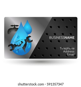 Business card repair plumbing and water supply systems design