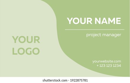 business card for a representative of natural cosmetics