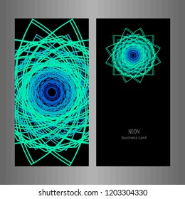 Business card. Round Ornament Pattern.  decorative elements