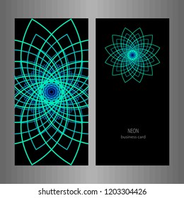 Business card. Round Ornament Pattern.  decorative elements