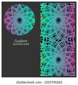 Business card. Round Ornament Pattern. decorative elements