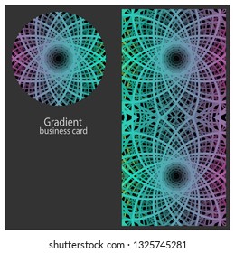 Business card. Round Ornament Pattern. decorative elements