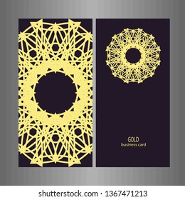 Business card. Round Ornament Pattern. decorative elements