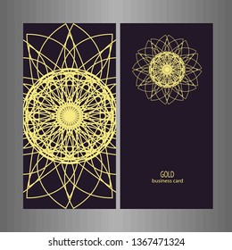Business card. Round Ornament Pattern. decorative elements
