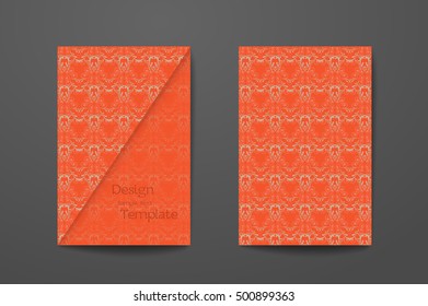 Business card with sample text. Flyer identity template set, invitation design collection, abstract pattern for booklet layout.