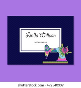 Business card for seamstress