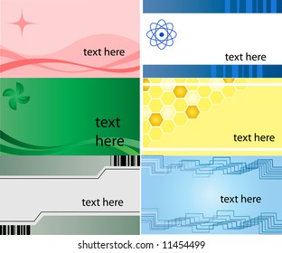 Business Card, set of 6 different design