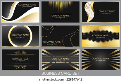 Business card set, collection of visiting card/vector illustration