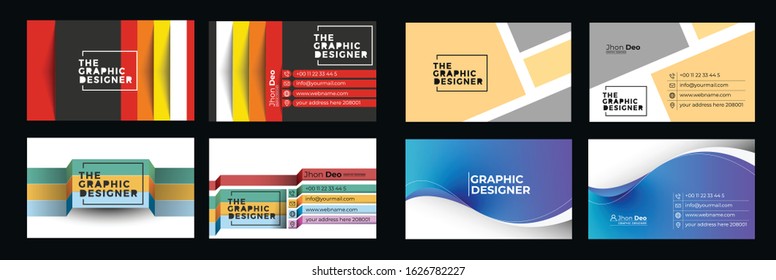 Business Card Set - Creative and Clean Modern Business Card Template.