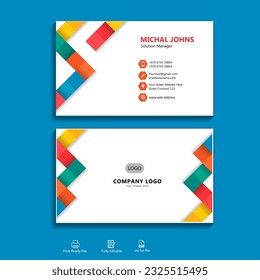 Plantilla de tarjeta de visita creativa y limpia
