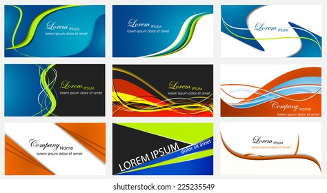 Business card set, creative corporate visiting cards 