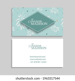 Business Card Set with flowers. Vector illustration. EPS10
