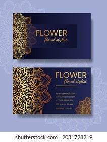 Business Card Set with Mandala Flower