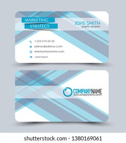 Business card set. Modern design banner template. Presentation background. Blue vector illustration.