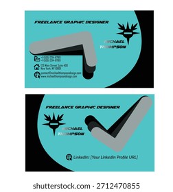 business card set , business card template Creative Business Card Template Pro Vector ,Two Sided Professional Business Card Design