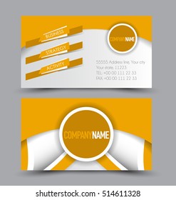Business card set template for business identity corporate style. Vector illustration