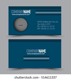 Business card set template for business identity corporate style. Vector illustration