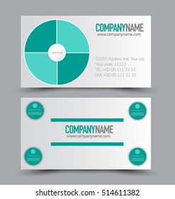 Business card set template for business identity corporate style. Vector illustration
