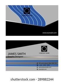Business card set, vector design
