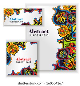 Business Card Set. Vector illustration.