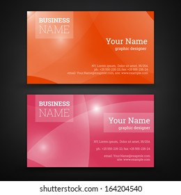 Business Card Set. Vector illustration.