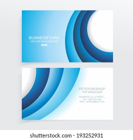 Business Card Set. Vector illustration.