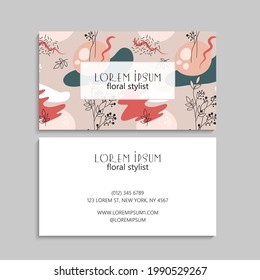 Business Card Set. Vector illustration. EPS10