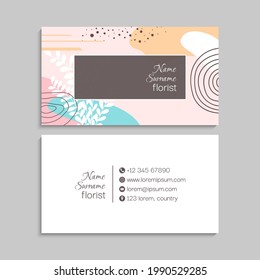 Business Card Set. Vector illustration. EPS10