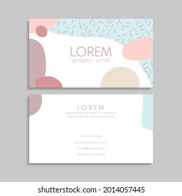 Business Card Set. Vector illustration. EPS10