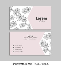 Business Card Set. Vector illustration. EPS10