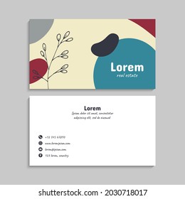 Business Card Set. Vector illustration. EPS10