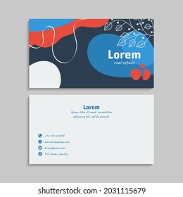Business Card Set. Vector illustration. EPS10