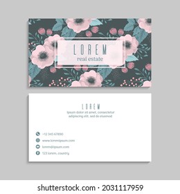 Business Card Set. Vector illustration. EPS10