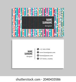 Business Card Set. Vector illustration. EPS10