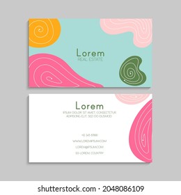 Business Card Set. Vector illustration. EPS10