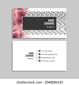 Business Card Set. Vector illustration. EPS10